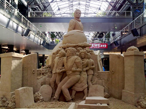 Michael Jackson Denkmal aus Sand