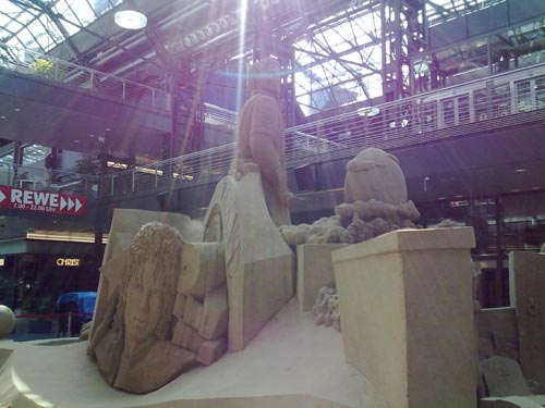 Michael Jackson Denkmal aus Sand