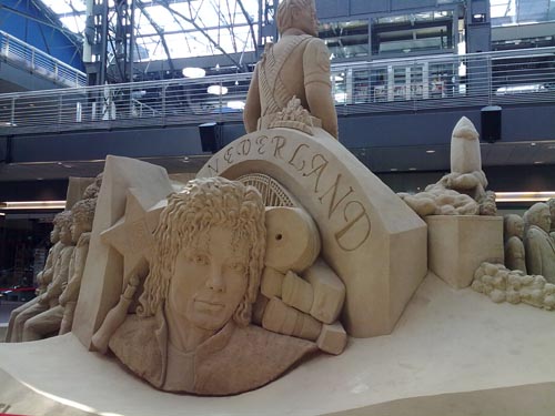 Michael Jackson Denkmal aus Sand