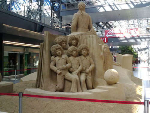 Michael Jackson Denkmal aus Sand