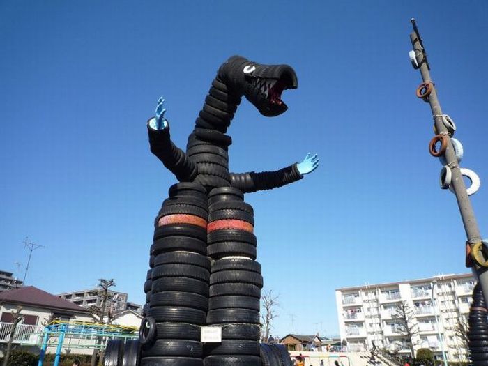 Altreifen-Spielplatz