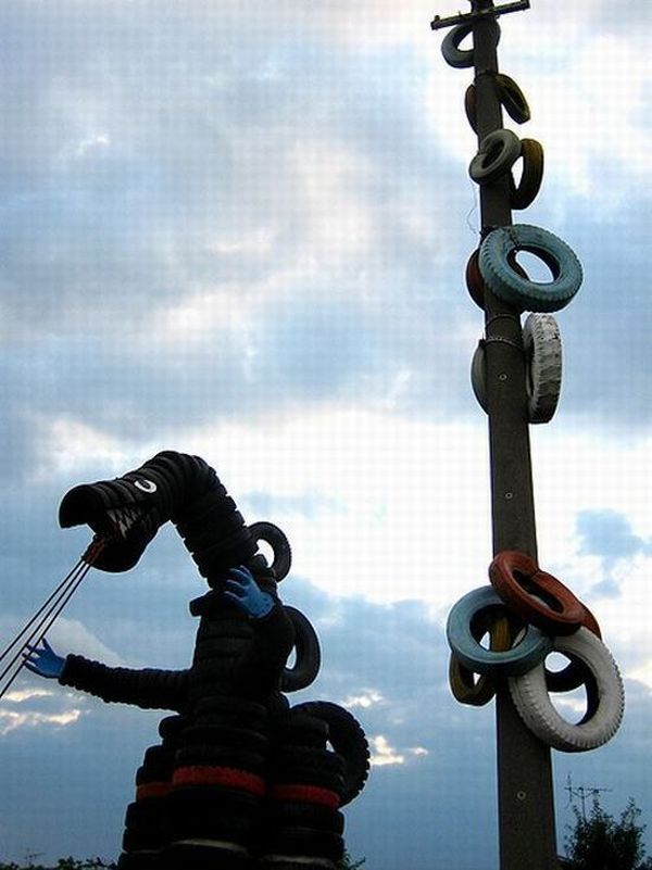 Altreifen-Spielplatz