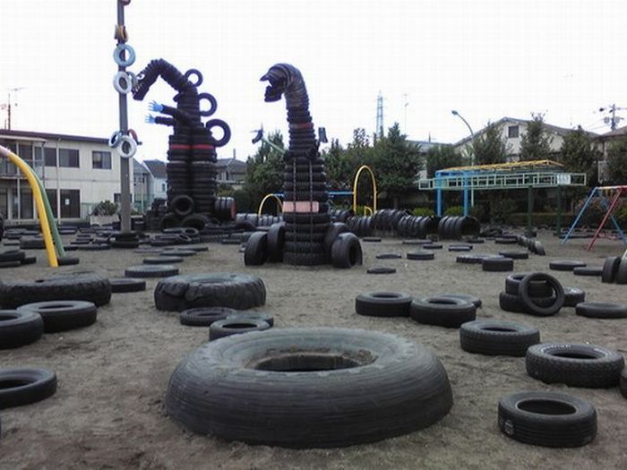 Altreifen-Spielplatz