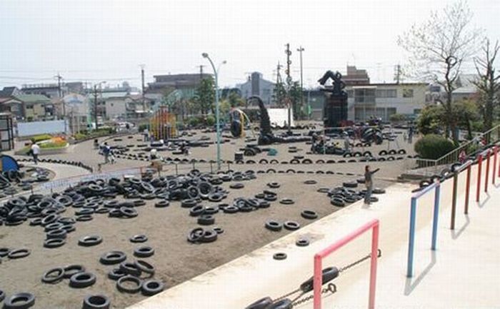 Altreifen-Spielplatz