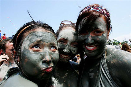 Schlamm Festival in Süd Korea