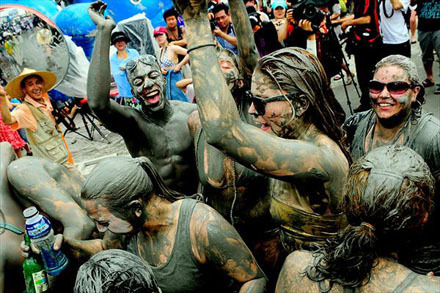 Schlamm Festival in Süd Korea