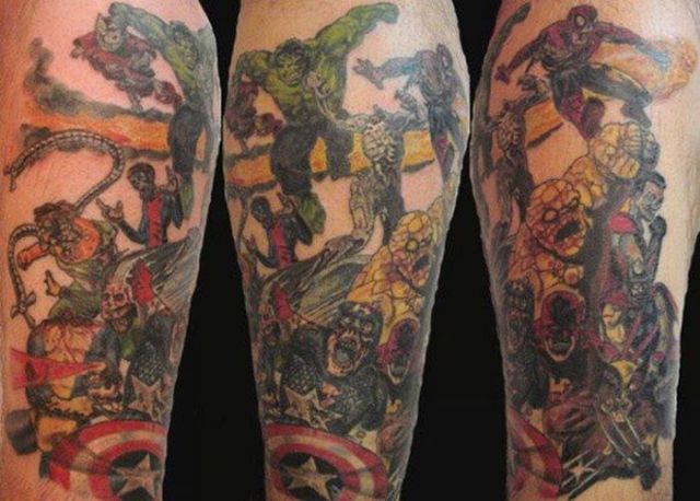Tattoos mit Superhelden