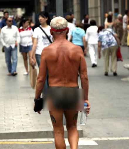 Tätowierte Unterhose