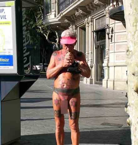 Tätowierte Unterhose