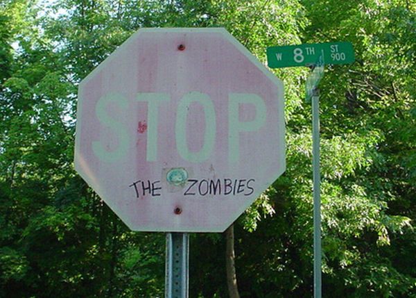Warnung vor den Zombies