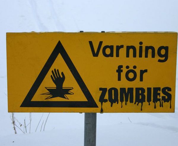 Warnung vor den Zombies