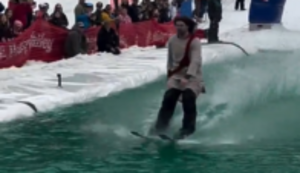 Jesus auf Ski