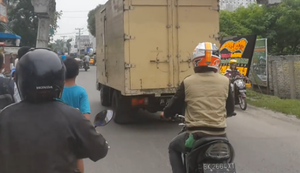 Mit der Karre hängen geblieben