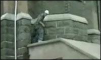 skating off the roof