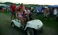 Golf-Caddy überschlag