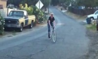 Wheelie-Fail mit dem Fahrrad