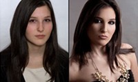Frauen mit und ohne Make up