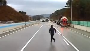 Totales Chaos auf der Autobahn