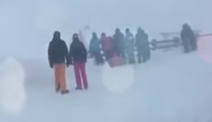Heftiger Sturm im Skigebiet
