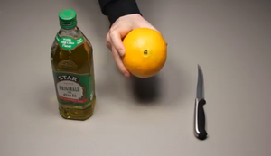 Aus einer Orange eine Lampe machen Aus einer Orange eine Lampe machen