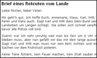 brief eines rekruten vom lande