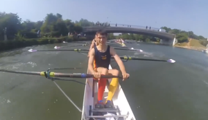 Sehr knappe Sache beim Rudern