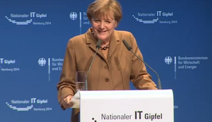 Angela Merkel sucht das F-Wort