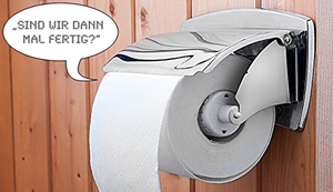 Sprechender Toilettenpapier-Halter