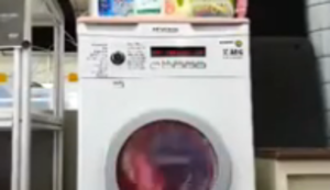 Der Kühlschrank in der Waschmaschine