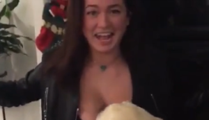 Vom Hund abgeschleckt