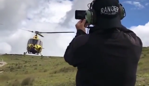 Tiefflug mit dem Hubschrauber