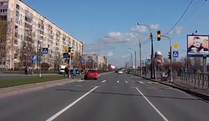 Sauknappe Sache an der Ampel