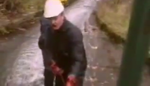 Extrem rutschig hier Extrem rutschig hier