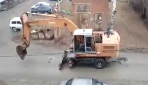 Bagger auf zwei Rädern