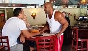 Wladimir Klitsckho und Shannon Briggs beim Italiener Wladimir Klitsckho und Shannon Briggs beim Italiener