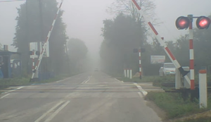 Polnischer Bahnübergang