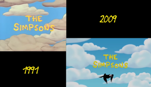 Simpsons Intro 1991 vs 2009