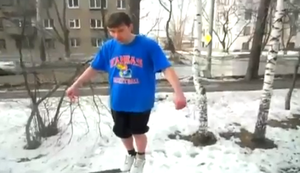 Winterlicher Double-Backflip