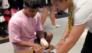 Laufschuhe mal kurz ausprobieren