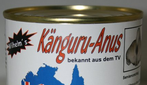 Känguru Anus in der Dose